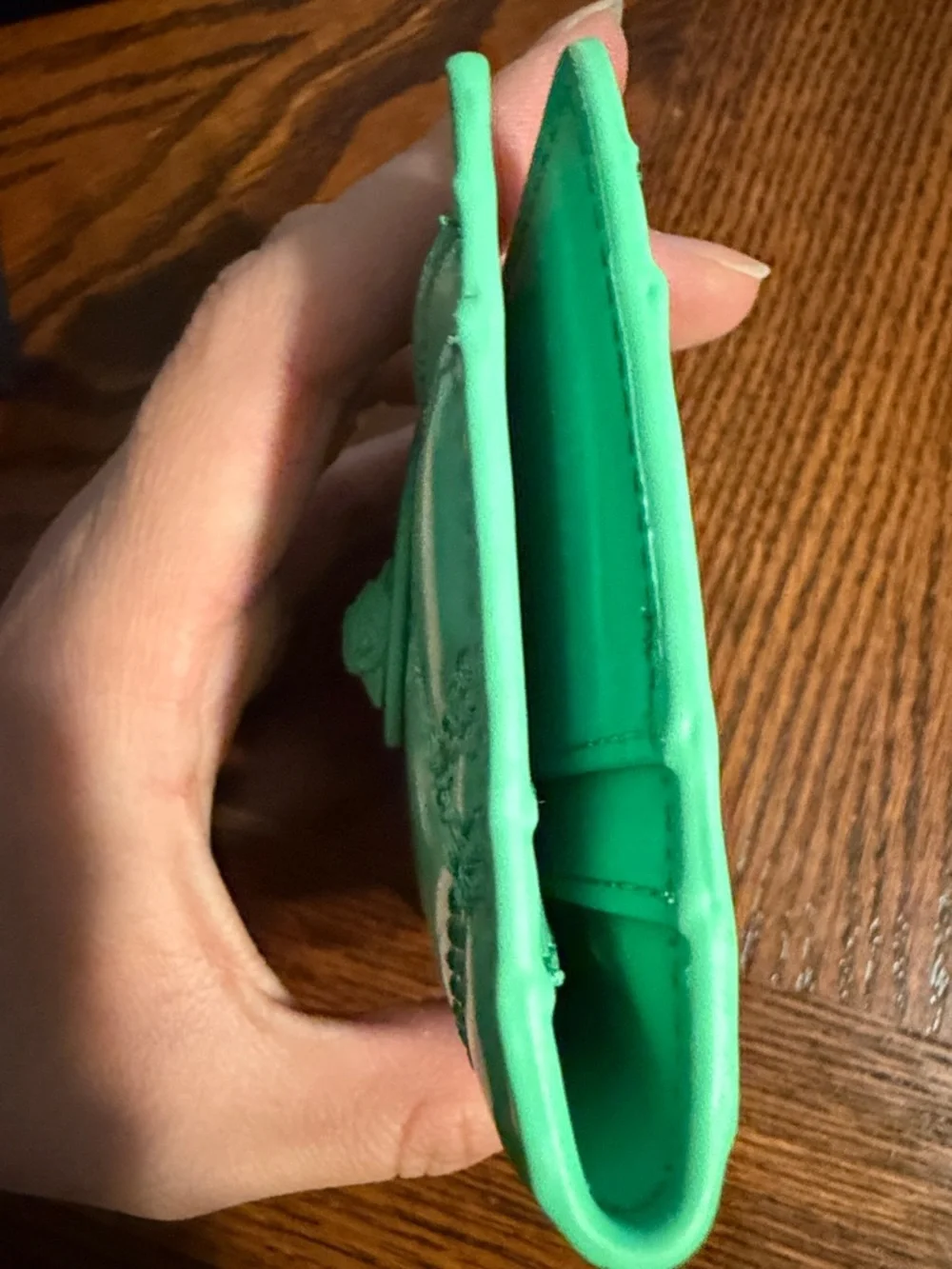 Kurt Geiger Mint Green Patent Quilted Wallet - Picture 6 of 7